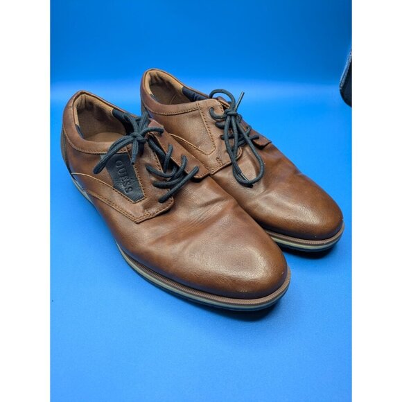 Guess Dress Shoe Mens Brown Rubber Bottom Size 8.5 - Picture 1 of 9